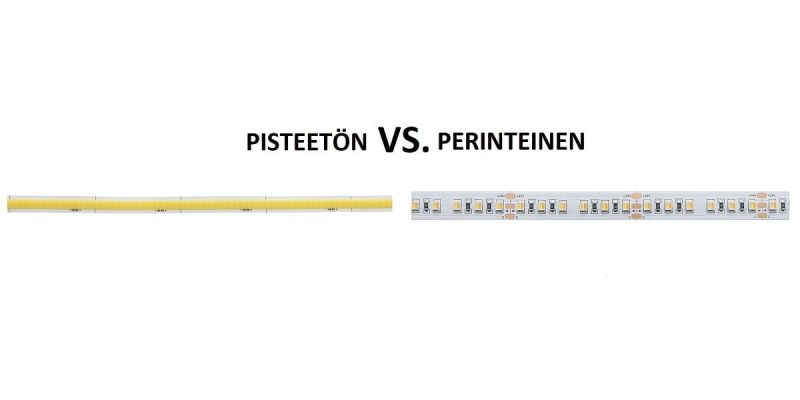 Dotless vedl proužek vs tradiční led pásek Dotless vedl proužek vs tradiční led pásek
