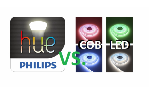 Philips HUE vs. COB LED pásková světla Philips HUE vs. COB LED pásková světla