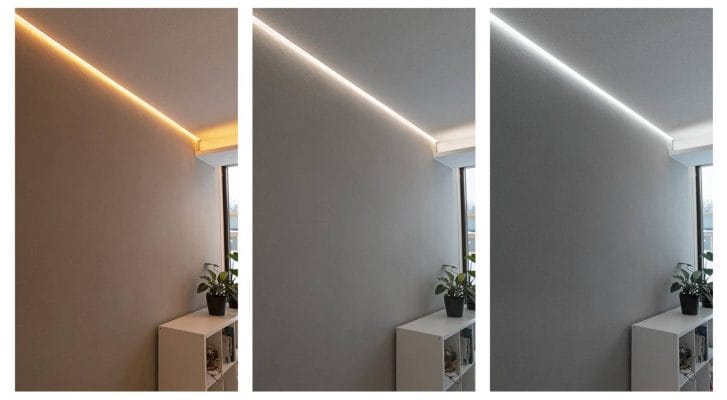 Akustický nástřik a zapuštěné LED osvětlení proměnily prostor - prezentace renovace