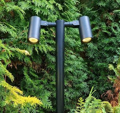 LED PIHAVALIISIN PILARI TILT 2, 3500K, 2x5W, CRI90, IP65, matná černá