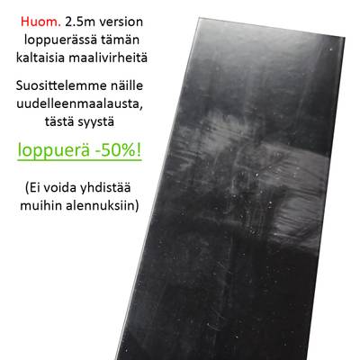 Hliníkový profil pro LED pásky na zeď 2500x17x49mm dvoucestný, černý