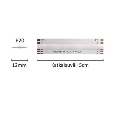 LED pásek SOLO CAMELEONTTI, RGB+W, 24V, 16W/m, IP20, CRI96