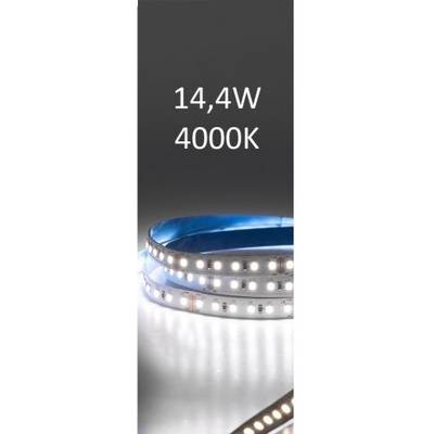 LED pásek vyzařující neutrální bílou 4000K, 14,4 W, cívka s šedým pozadím pro osvětlovací aplikace