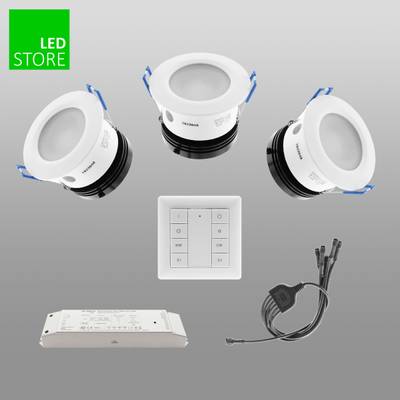 023 CCT LED stropní svítidlo 3 ks SETTI s bezdrátovým ovládacím tlačítkem
