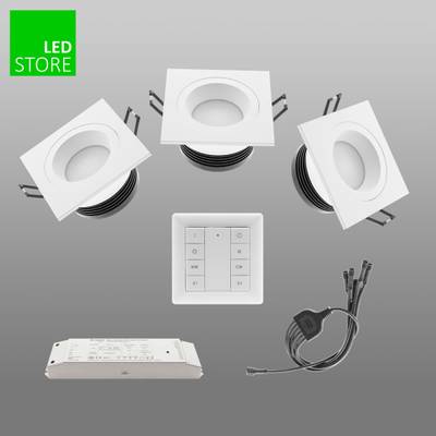 SQ023 CCT LED stropní svítidlo 3 ks SETTI s bezdrátovým ovládacím tlačítkem
