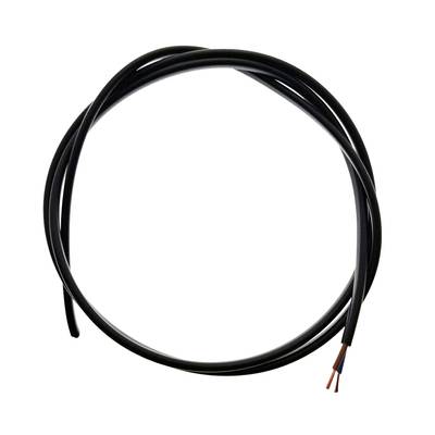 nábytkový kabel 1m, bipolární, 2x0,5mm², černý