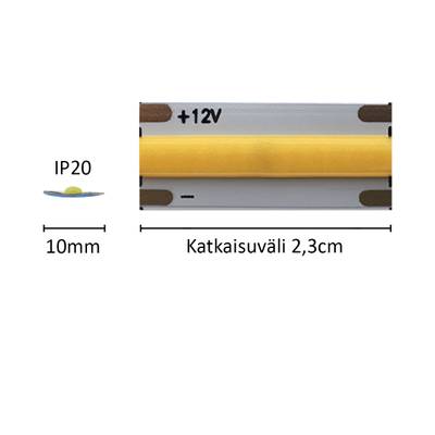 1cm LED páska SOLO, 3000K, 12V, 14,4W/m, IP20, CRI93 (copy)