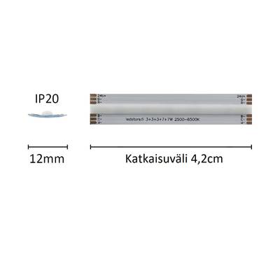 1 cm LED pásek SOLO SPEKTRI, RGB+CCT, 24V, 19W/m, IP20, CRI90 1 cm LED pásek SOLO SPEKTRI, RGB+CCT, 24V, 19W/m, IP20, CRI90