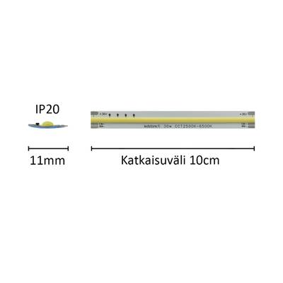LED pás na míru SOLO TUNNELMA, CCT, 36 V, 30 W/m, IP20, CRI92