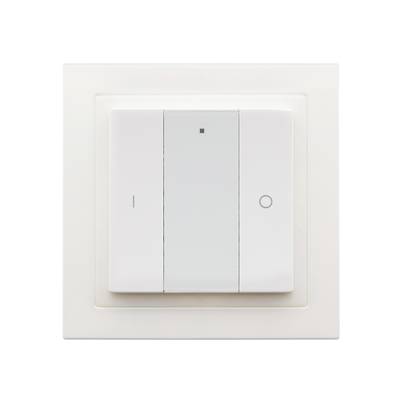 Bílá plastová nástěnná deska pro instalaci vypínačů LED, středová část zásuvky, čtvercový design