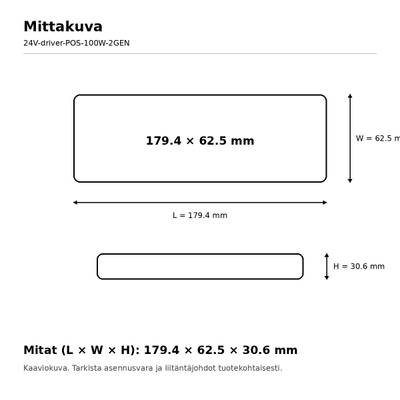 LED napájecí zdroj, 24 V, 100 W, POS, IP20