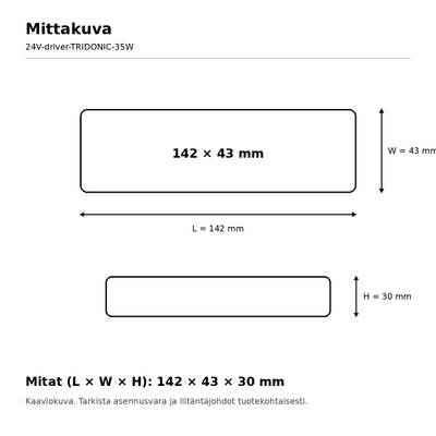 LED napájecí zdroj, 24 V, 35 W, Tridonic, IP20