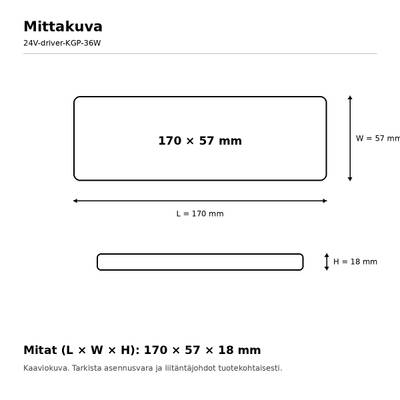 LED napájecí zdroj, 24 V, 36 W, KGP, IP20