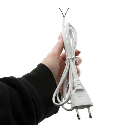 kabel 2 m, bílý, se zástrčkou