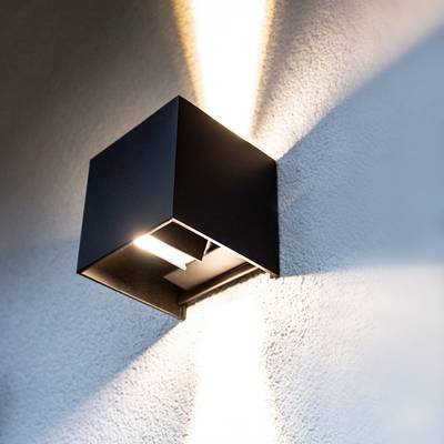 LED nástěnné svítidlo FUNK, 3500K, stmívatelné, 2x7W, CRI93, IP65, černé