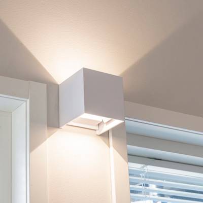 LED nástěnné svítidlo FUNK, 3500K, stmívatelné, 2x7W, CRI93, IP65, bílé