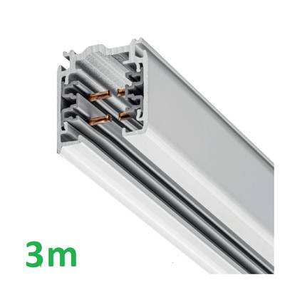 3m kontaktní lišta - XTS 4300-3, 3fázová lišta, povrchová montáž, BÍLÁ