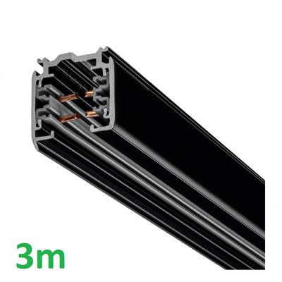 3m kontaktní lišta - XTS 4300-2, 3fázová lišta, povrchová montáž, ČERNÁ