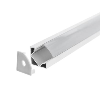 Hliníkový profil pro LED pásky 2500x18x18mm, povrchová montáž, úhel 45, kartáčovaný hliník