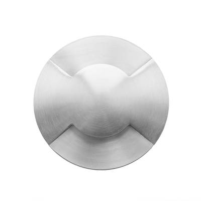 Moderní nerezový kulatý květináč na terasu od společnosti LED Lighting, stylový minimalistický design pro moderní prostory.