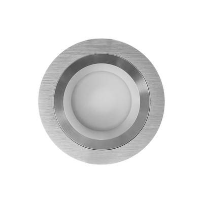 LED stropní svítidlo - CLEAR R023, IP54, nastavitelná CCT 2700-4000-5600K, stmívatelné 9W, kartáčovaný hliník, CRI98