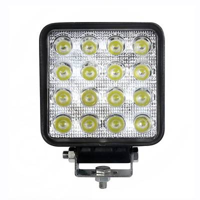 Čtvercové svítidlo LED s 16pólovou mřížkou 4x4 v černém rámu, nastavitelný držák; ideální pro všestranná řešení osvětlení.
