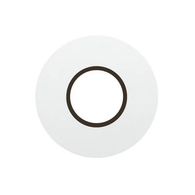 Moderní svítidlo LED se stylovým designem bílého kruhu a černým vnitřním kruhem na neutrálním pozadí. Ideální pro moderní prostory.