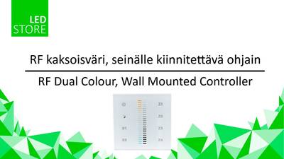 VaLO bezdrátový nástěnný ovladač CCT LED pro 4 skupiny, 230V předváděcí video LedStore.fi