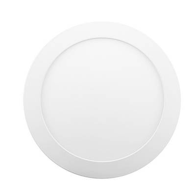 Moderní kulaté stropní svítidlo LED s bílým povrchem, zapuštěné, průměr 200 mm