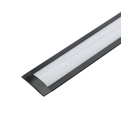 Hliníkový profil pro LED pásky 2000x8x25mm, zapuštěný, úzký, černý