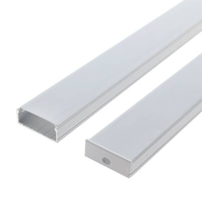 Obdélníkový hliníkový profil SLIM 2 pro LED pásky, 3 m, povrchová montáž, bílý