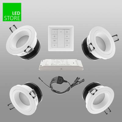 R023 CCT LED stropní svítidlo 4 ks SETTI s bezdrátovým ovládacím tlačítkem