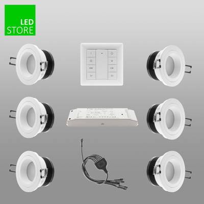 R023 CCT LED stropní svítidlo 6 ks SETTI s bezdrátovým ovládacím tlačítkem