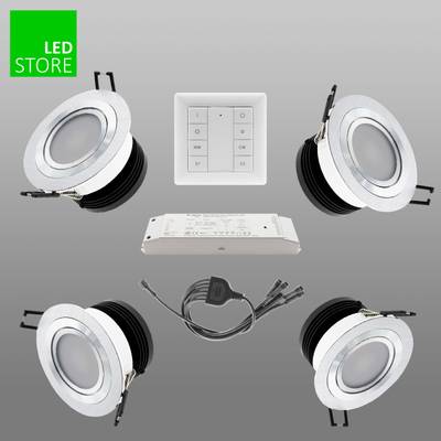 R033 CCT LED stropní svítidlo 4 ks SETTI s bezdrátovým ovládacím tlačítkem