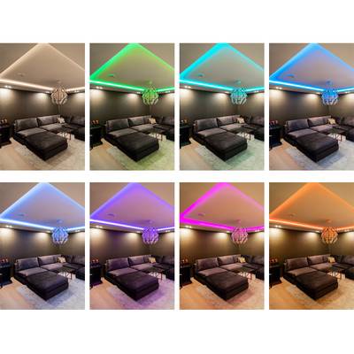 RGB+W LED páska pro vytvoření měnící se atmosféry - 5 metrů CAMELEONT SOLO, kompletní sada LED pásky s dálkovým ovládáním
