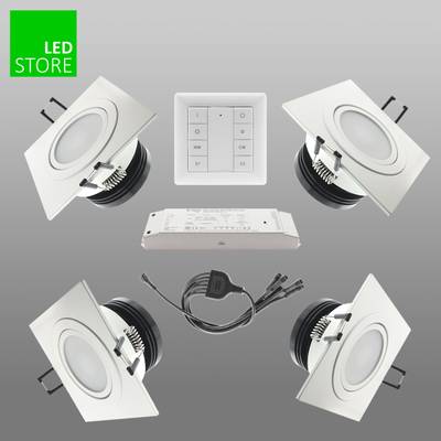 SQ033 CCT LED stropní svítidlo 4 ks SETTI s bezdrátovým ovládacím tlačítkem