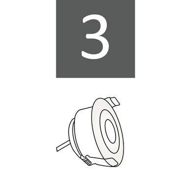 Sada směrových LED svítidel, 3ks 3W bodovek, bílá