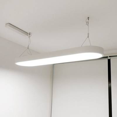 LED závěsné kancelářské svítidlo - UFO, 4000K, matná bílá 48W