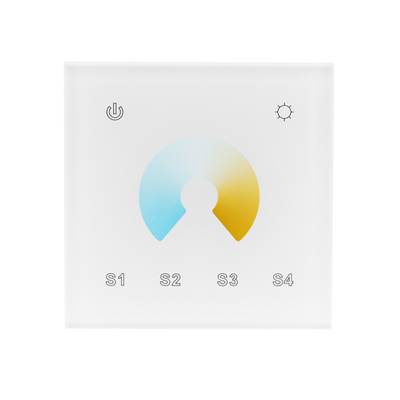 LED nástěnný stmívač/regulátor pro 12-24V CCT - led svítidla, max. 400W