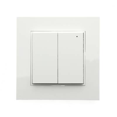 Bezdrátový stmívač LED - VaLO Zigbee, 2dílný vertikální tlačítkový, bílý