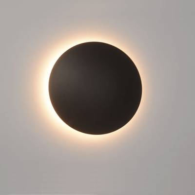 LED NÁSTĚNNÉ SVÍTIDLO ECLIPSE 15 cm, nastavitelná teplota barev, stmívatelné, 10 W, CRI85, IP21, matně černé