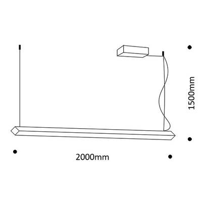 LED závěsné kancelářské svítidlo - WIRE, matná bílá, 42W, 4000K