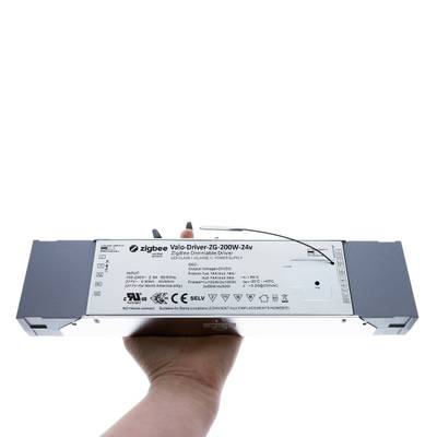 Zigbee Varo-Driver ZG-200W-24v je obdélníkový ruční ovladač Zigbee s viditelnými štítky pro lepší propojení inteligentního osvětlení v instalacích LED.