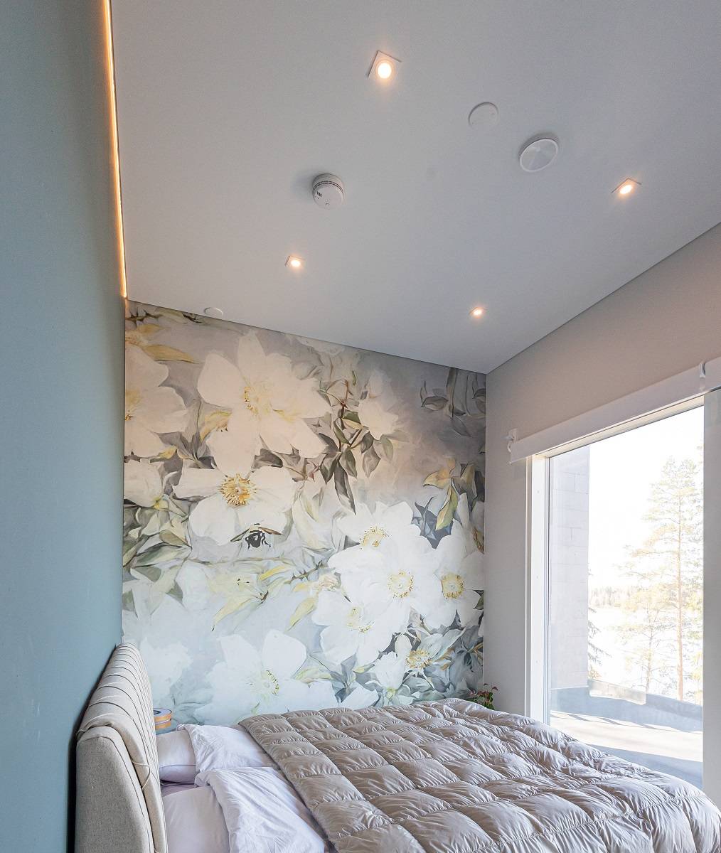 15 Ložnice led osvětlení pásky nepřímo osvětluje vedle zdi LedStorefi