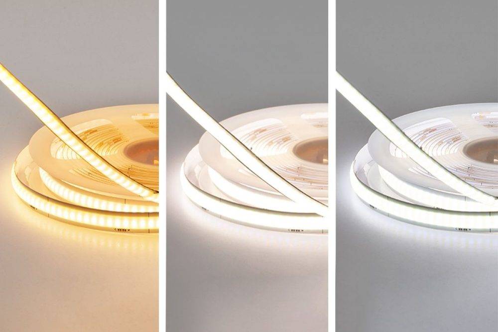 CCT led pásky s různými teplotami světla