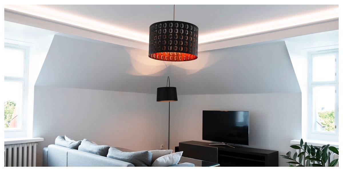design osvětlení obývacího pokoje