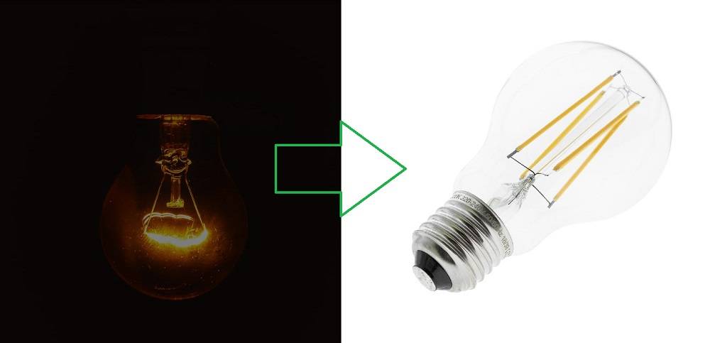 Výměna žárovek za LED žárovky Žárovka je nahrazena žárovkou LED.