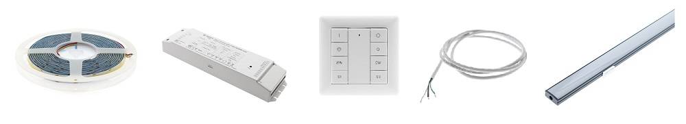 Použití LED páskového osvětlení vyžaduje díly
