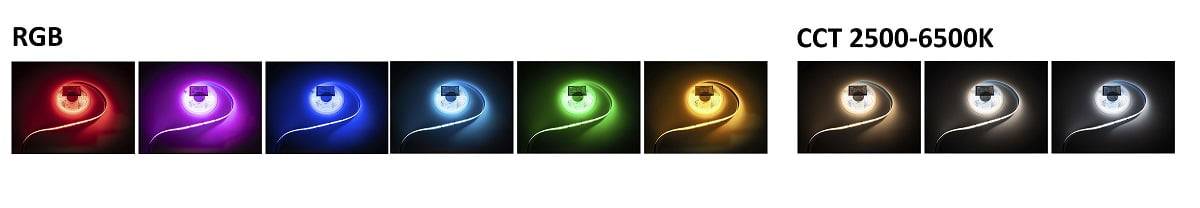 LED světelné pásky ve všech barvách a odstínech bílého světla.