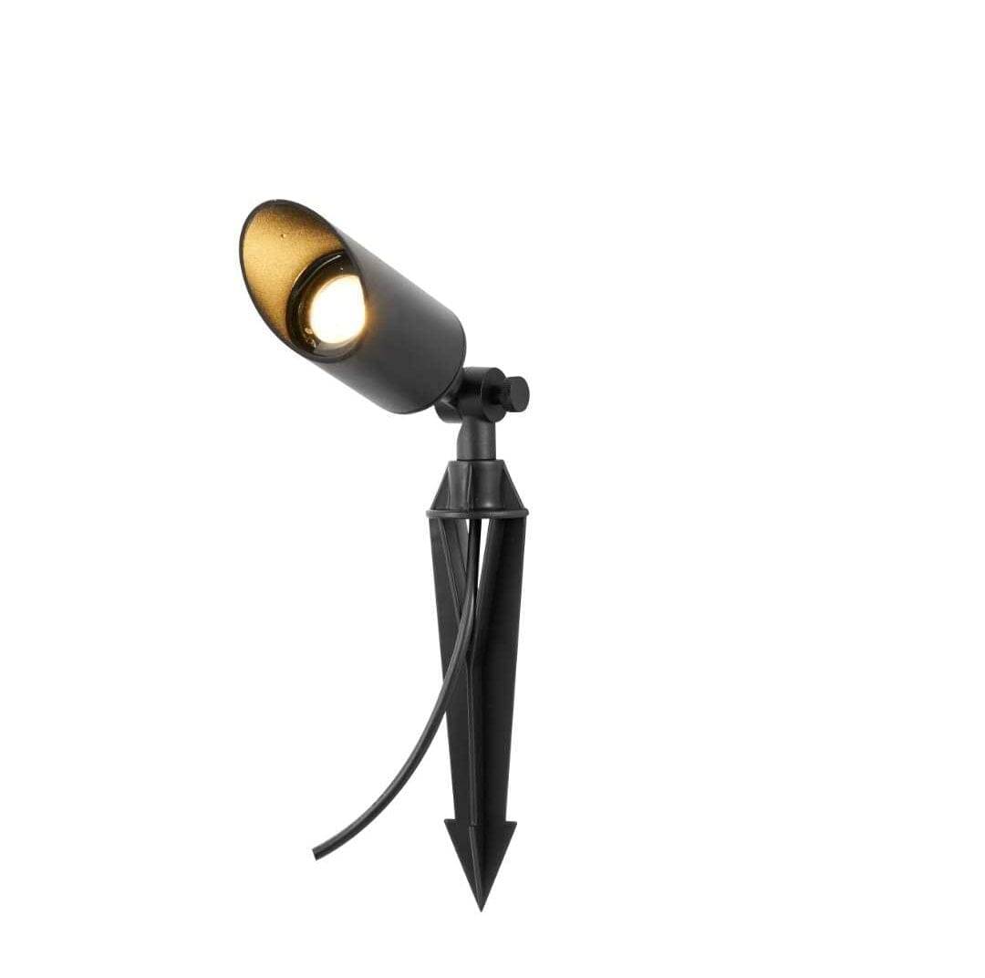 Černá venkovní lampa SPIKE s uzemňovacím kolíkem LedStore.fi